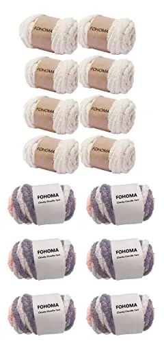 112oz Super Bulky Chunky Blanket Chenille Yarn for Arm Knitting, Luxury Thick Polyester Jumbo Weaving Crochet Craft Yarns for Throw Blanket Pillows