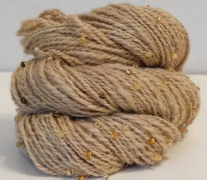 2 Ply with Beads - Handspun Yarn