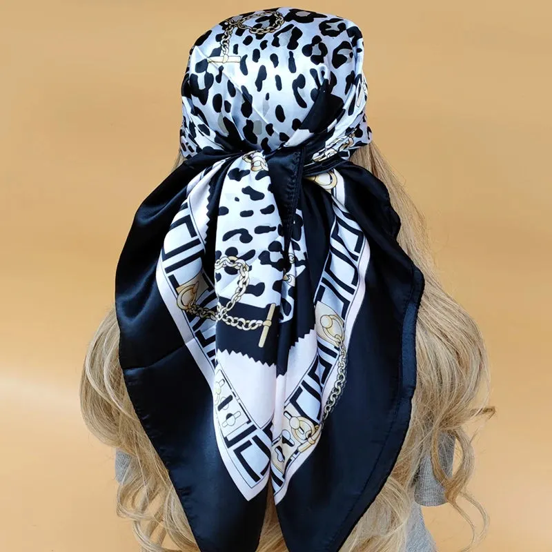 90*90CM Shawls Fashion Beach Sunscreen Silk Scarves