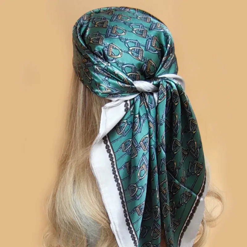 90*90CM Shawls Fashion Beach Sunscreen Silk Scarves