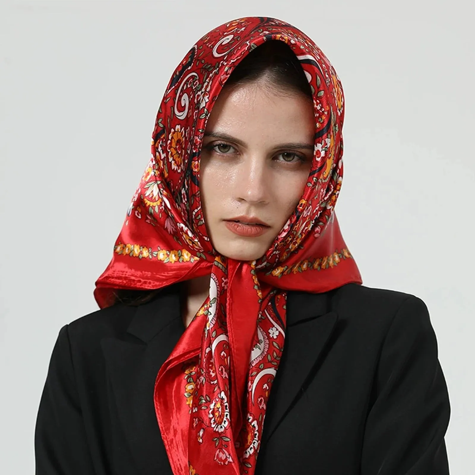 90*90CM Shawls Fashion Beach Sunscreen Silk Scarves