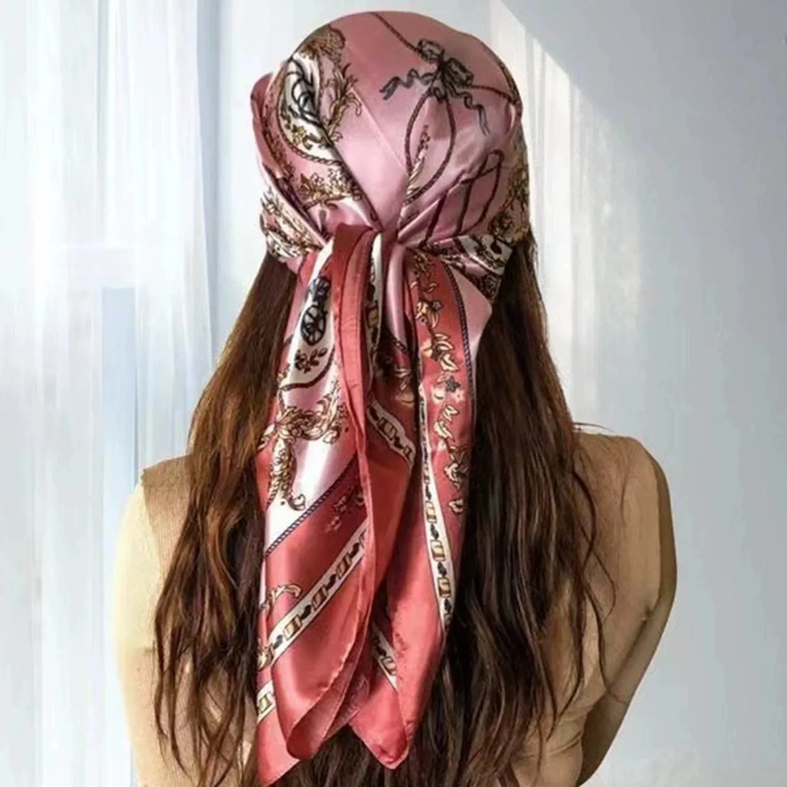 90*90CM Shawls Fashion Beach Sunscreen Silk Scarves