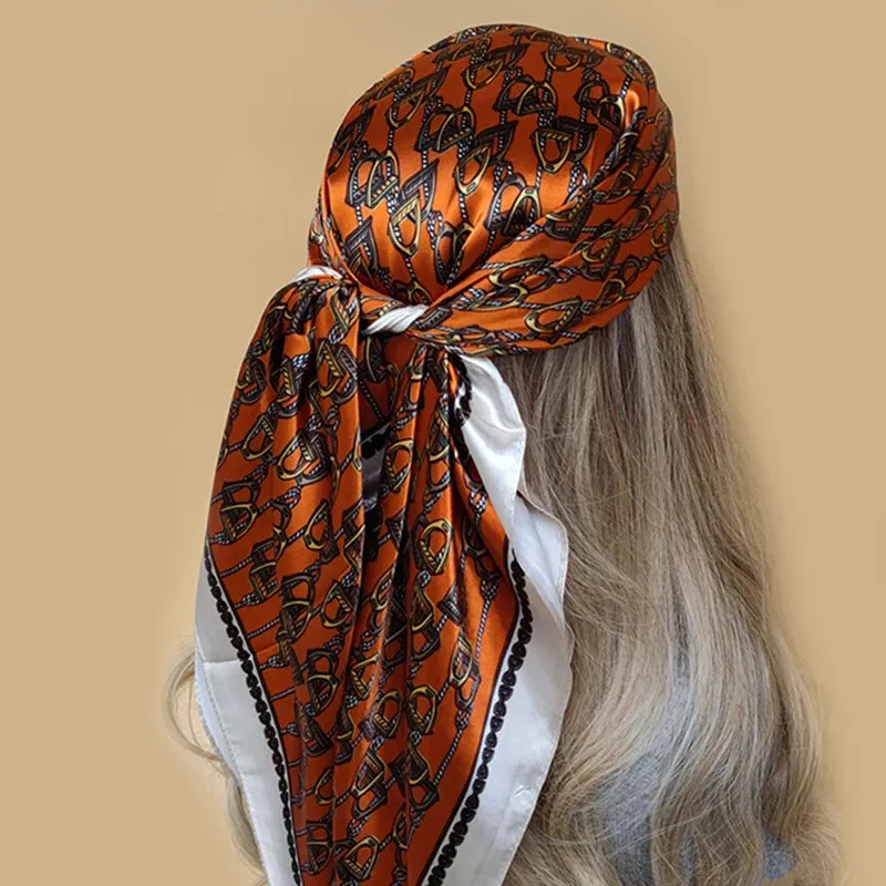 90*90CM Shawls Fashion Beach Sunscreen Silk Scarves