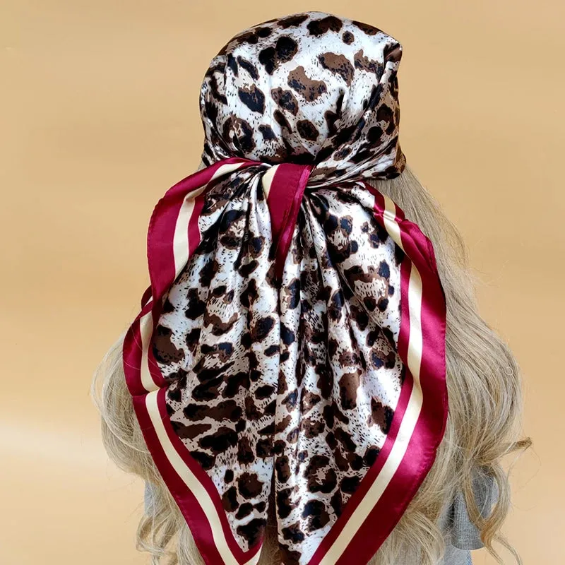 90*90CM Shawls Fashion Beach Sunscreen Silk Scarves