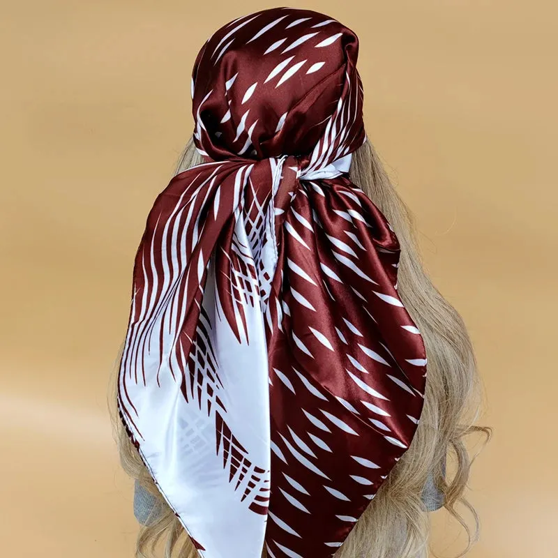 90*90CM Shawls Fashion Beach Sunscreen Silk Scarves