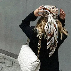 90*90CM Shawls Fashion Beach Sunscreen Silk Scarves