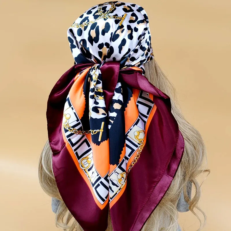 90*90CM Shawls Fashion Beach Sunscreen Silk Scarves