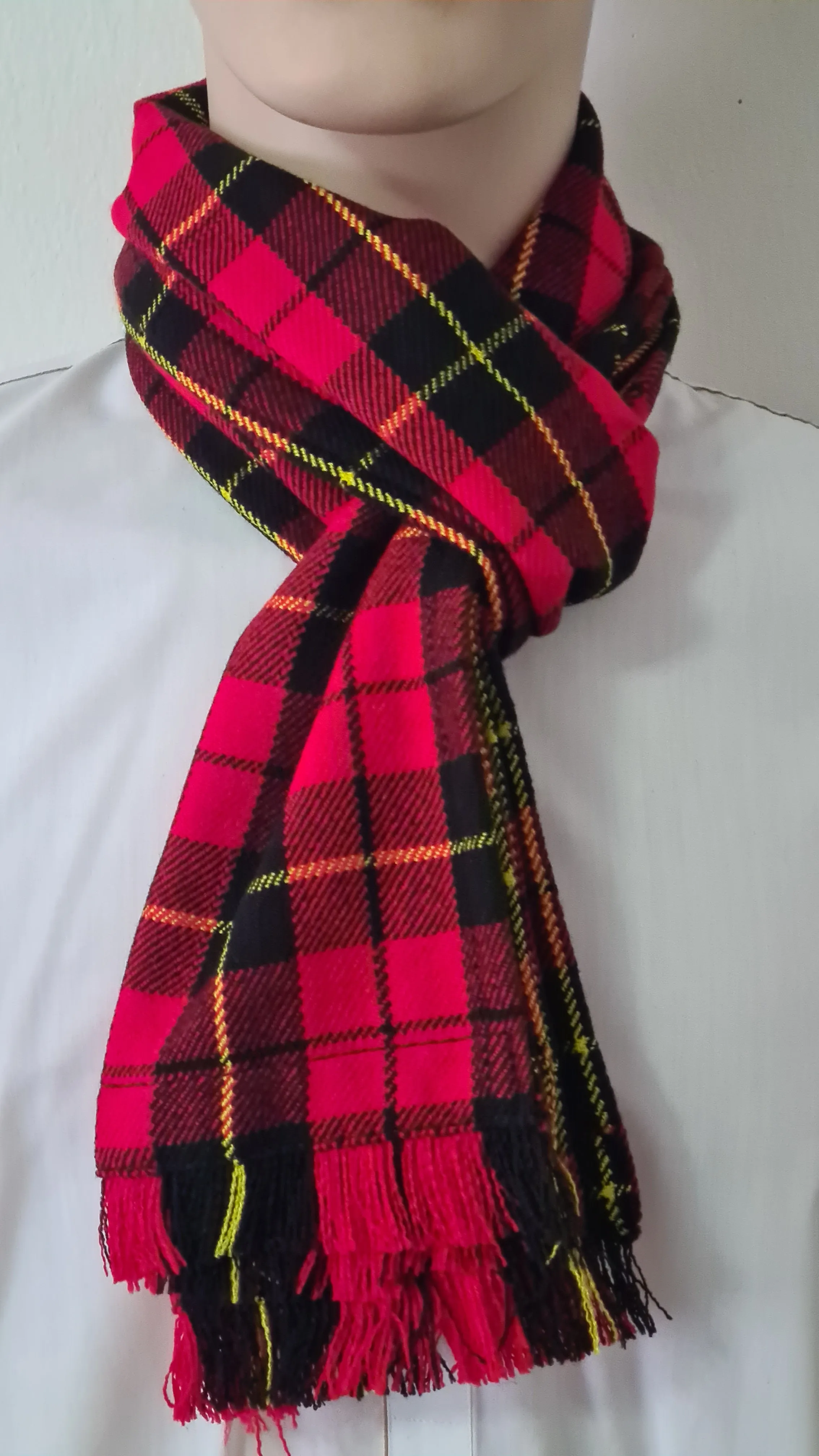 Acrylic Wool Tartan Scarf for Men & Women Shawls and Wraps