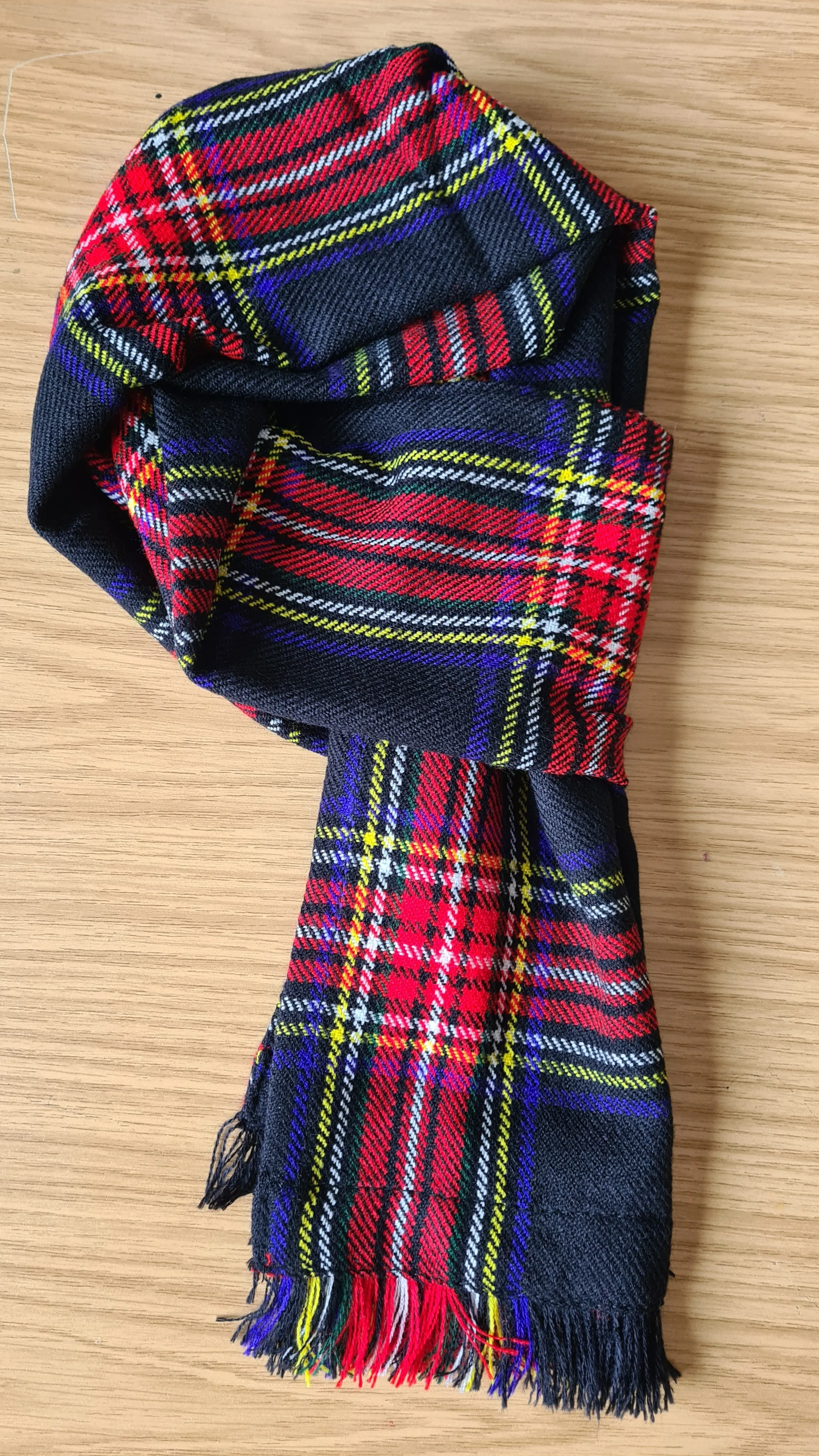 Acrylic Wool Tartan Scarf for Men & Women Shawls and Wraps