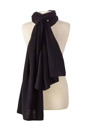 Alpine Cashmere Passport Travel Wrap | Black