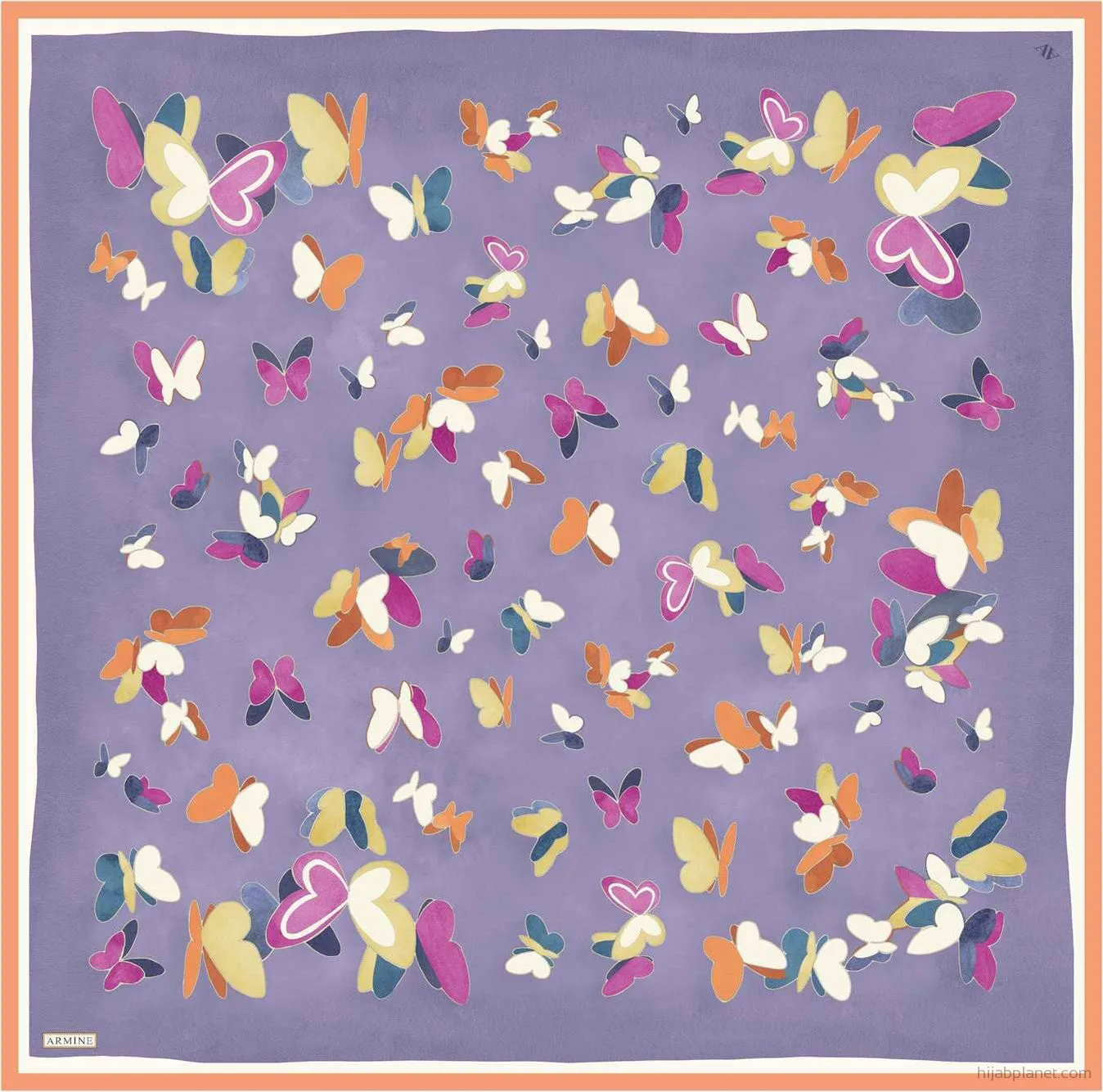 Armine Butterfly Print Silk Scarf #31
