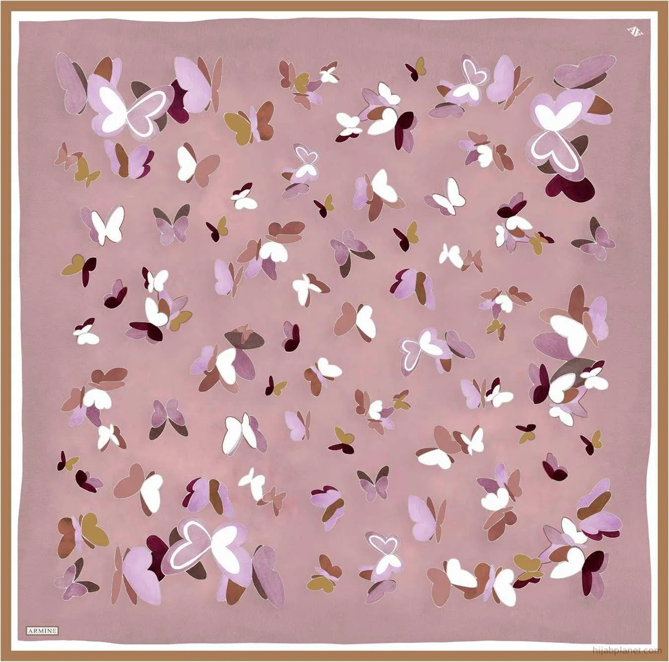 Armine Butterfly Print Silk Scarf #52