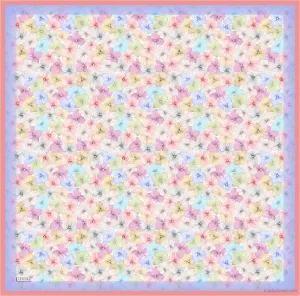 Armine Hydrangea Print Silk Scarf #52