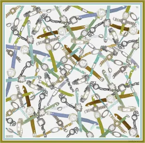 Armine Timepiece Classic Silk Scarf #1