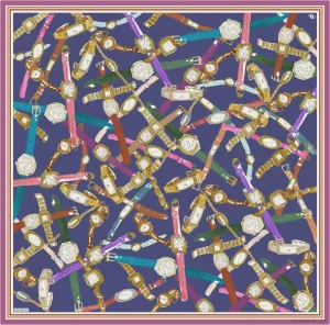 Armine Timepiece Classic Silk Scarf #5