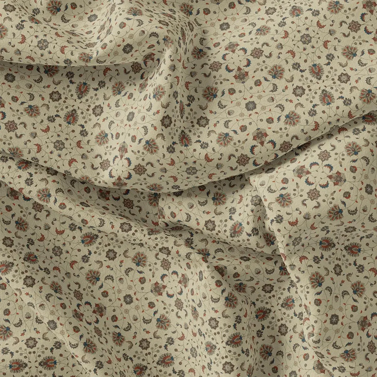 Beach Dune Jecobean Pashmina Printed Fabric