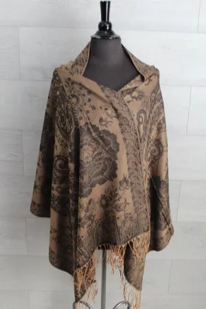 Big Flower Paisley Pashmina