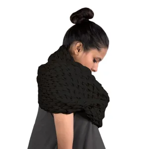 Black Structure Arrow Cashmere Scarf
