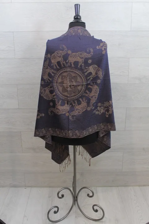 Blue Elephant Pashmina