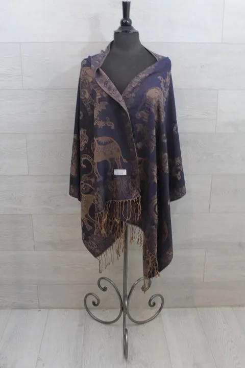 Blue Elephant Pashmina
