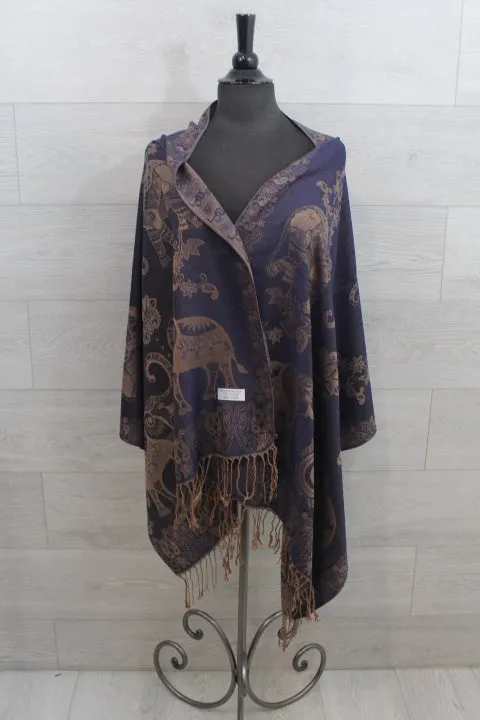 Blue Elephant Pashmina