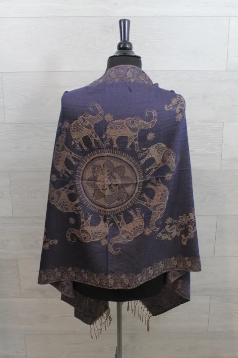 Blue Elephant Pashmina