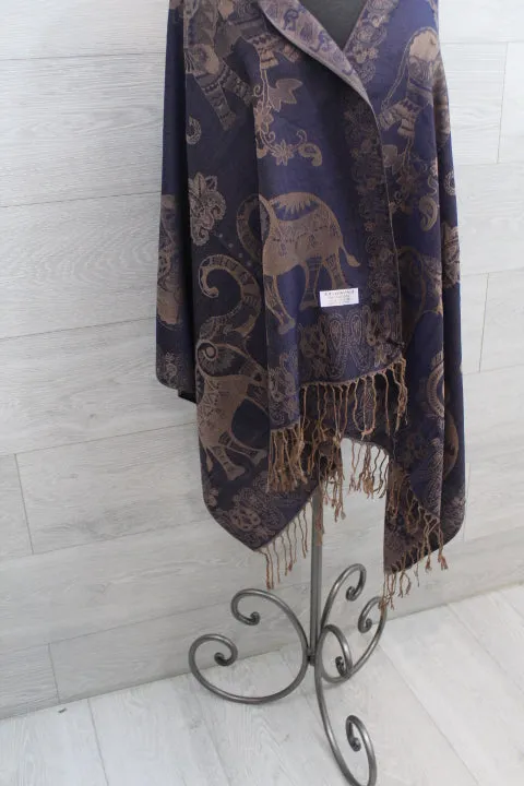 Blue Elephant Pashmina