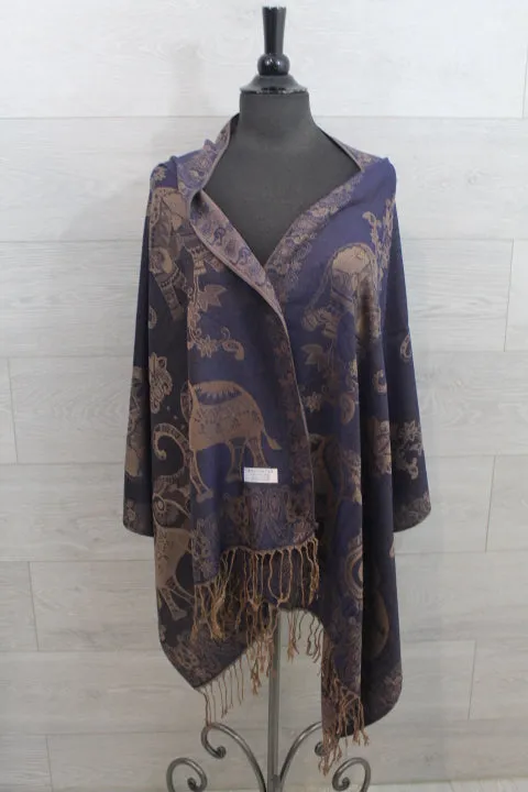 Blue Elephant Pashmina
