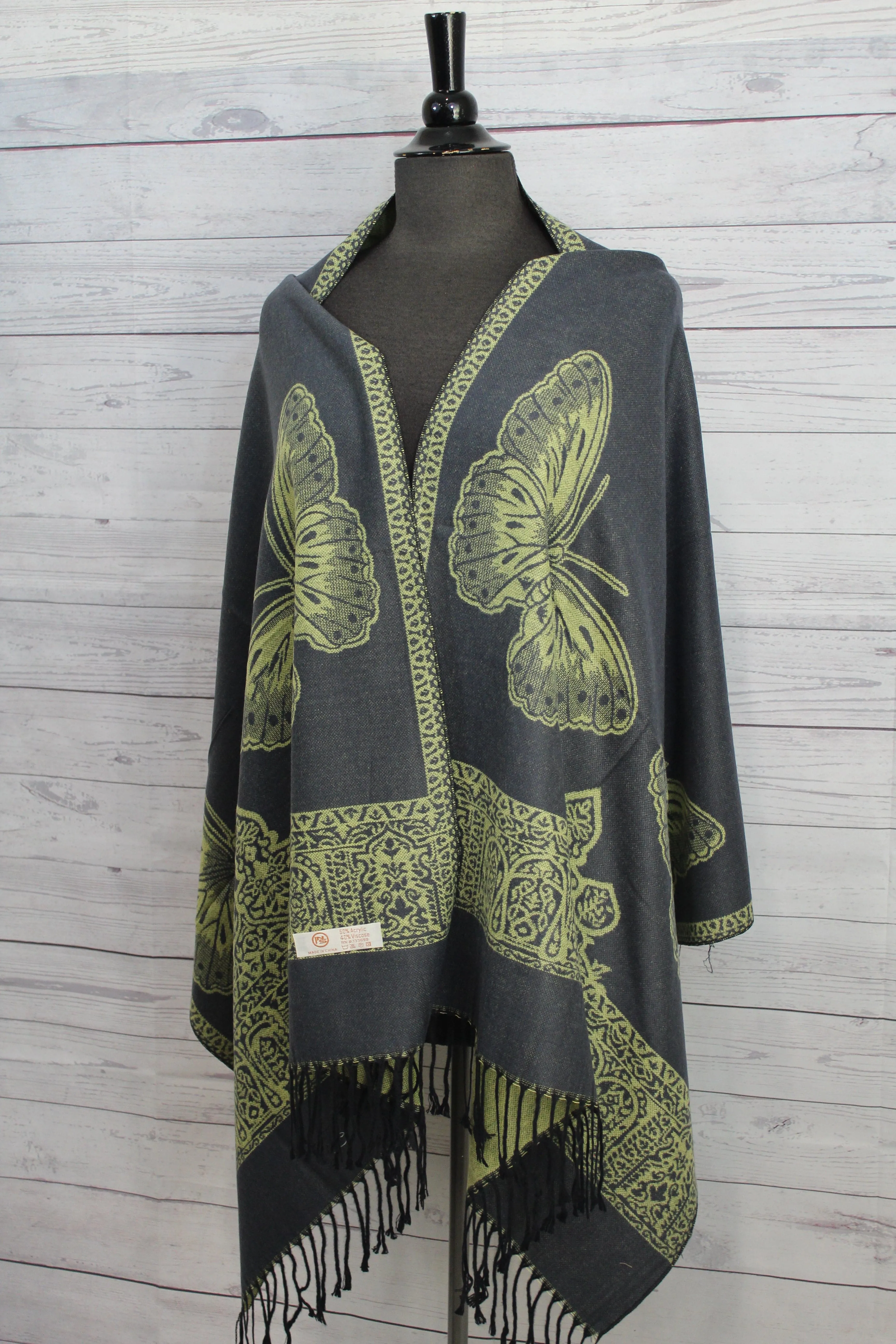 Butterfly Heavy Reversible Pashmina