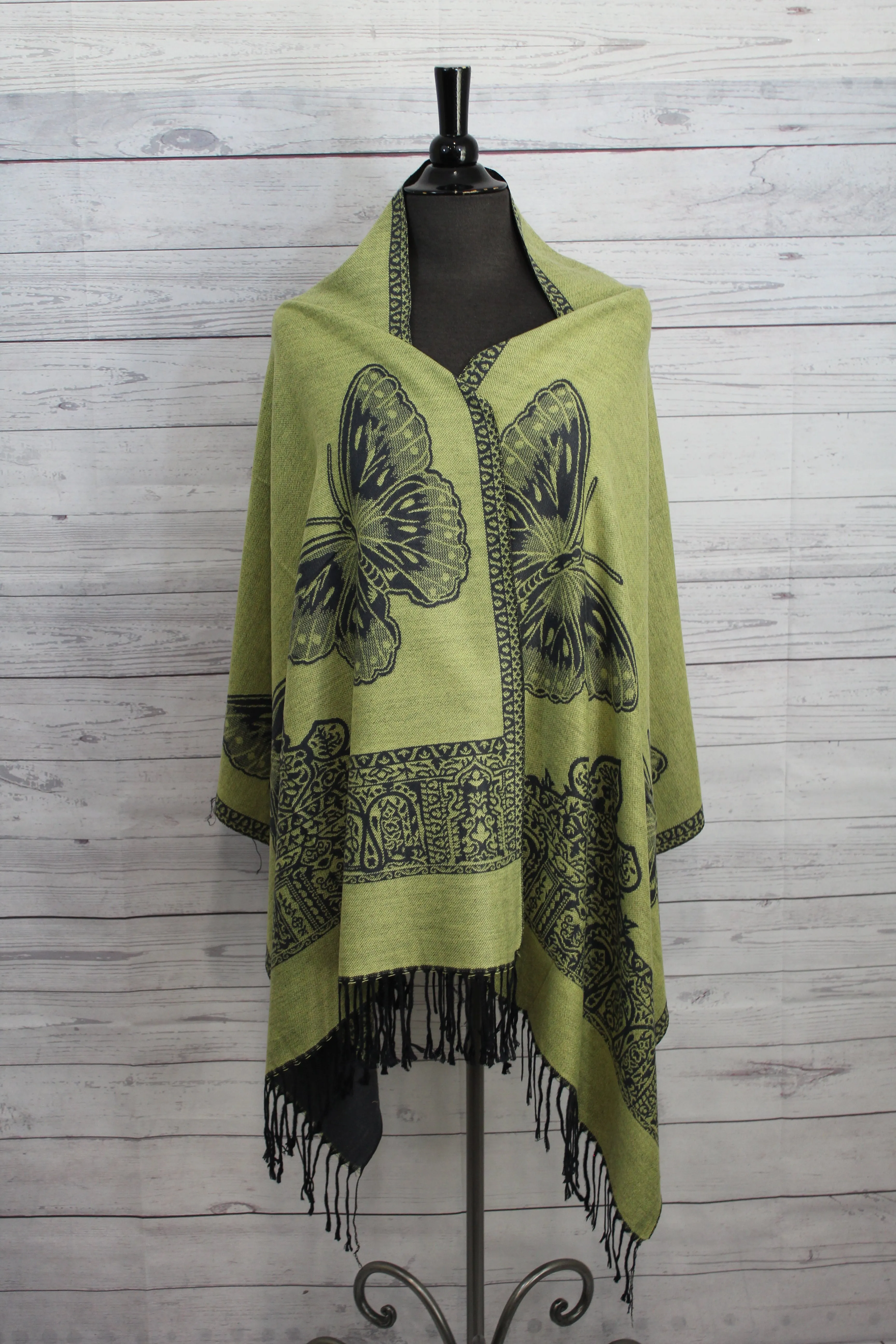 Butterfly Heavy Reversible Pashmina