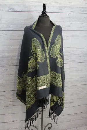Butterfly Heavy Reversible Pashmina