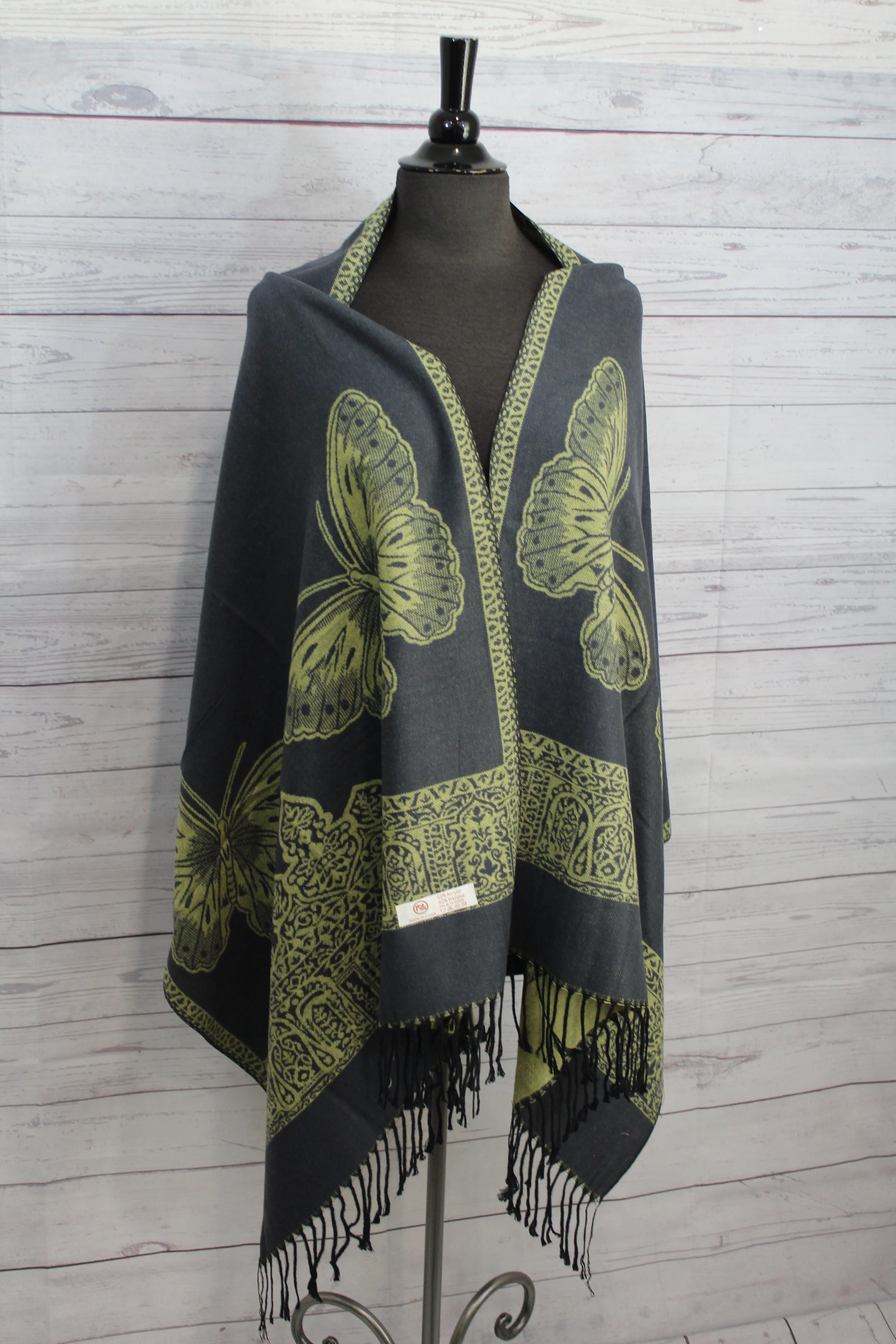 Butterfly Heavy Reversible Pashmina