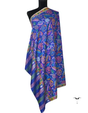 Cashmere Kani Pashmina Shawl Blue 5344