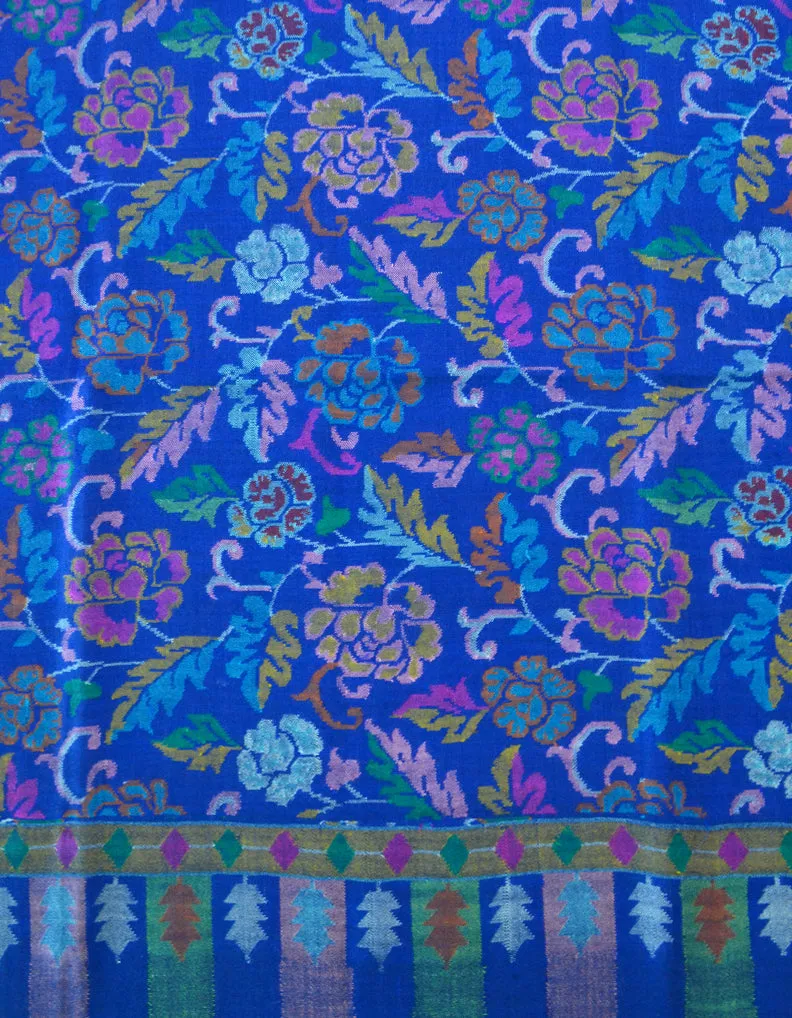 Cashmere Kani Pashmina Shawl Blue 5344