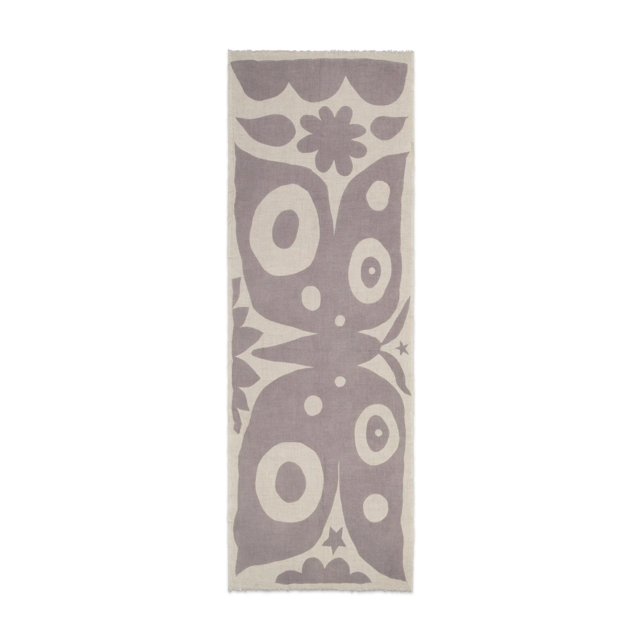 Cashmere Shawl in Butterfly Print - Charcoal