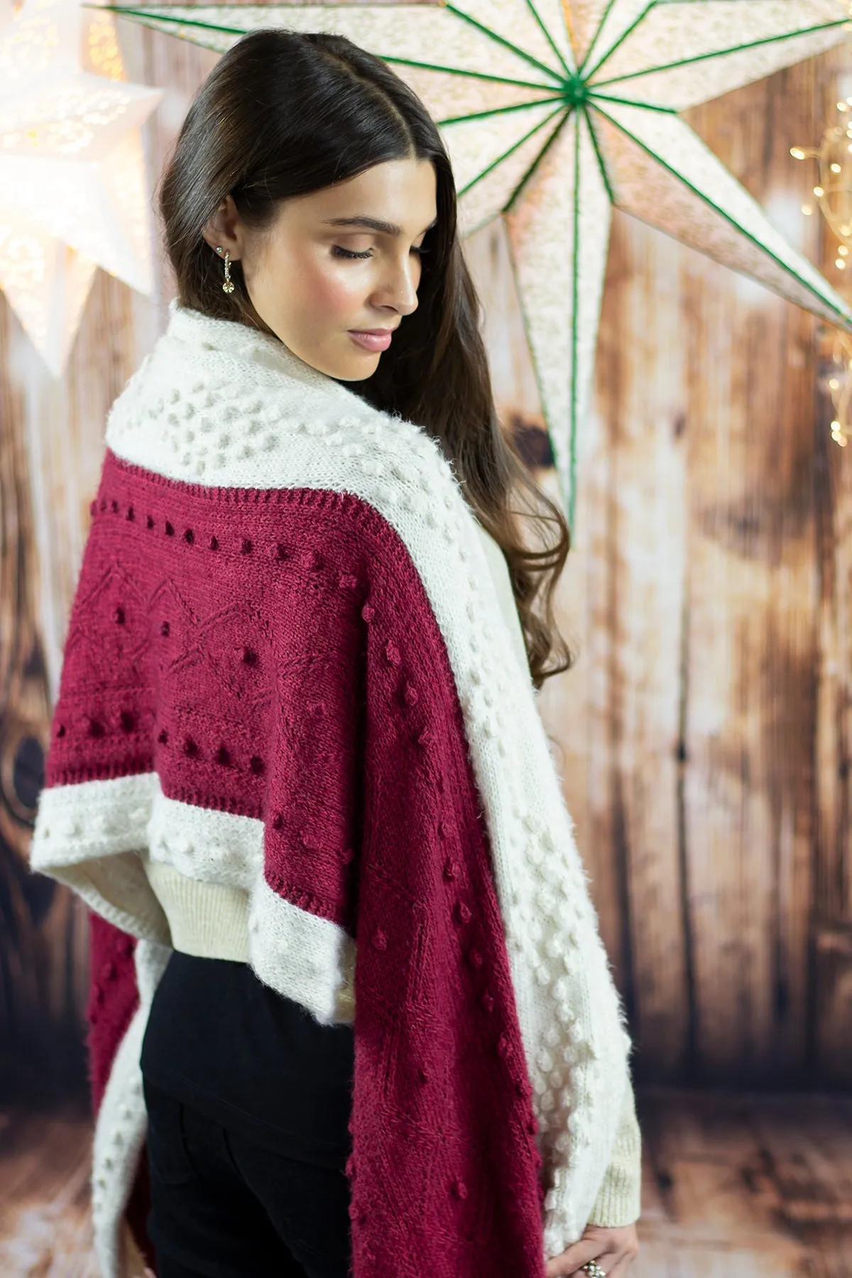 Cinnamon Swirl Stole - Knit