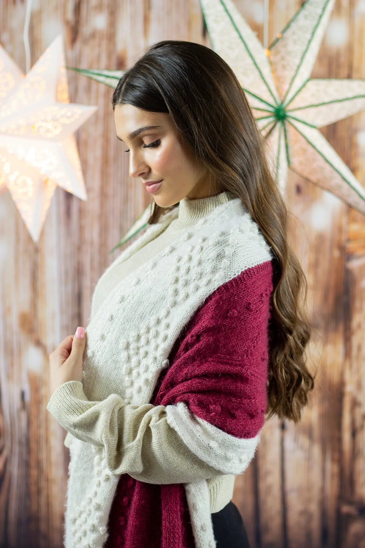 Cinnamon Swirl Stole - Knit