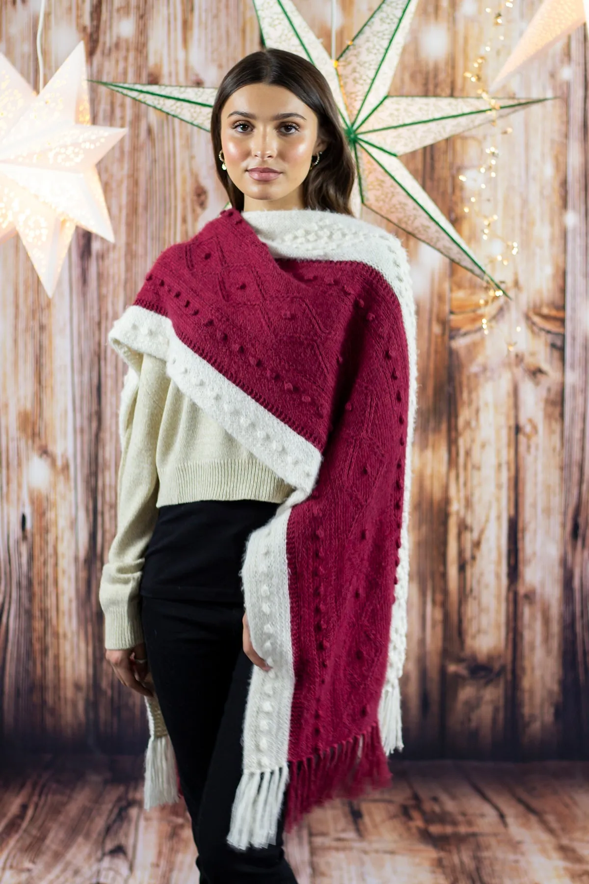 Cinnamon Swirl Stole - Knit