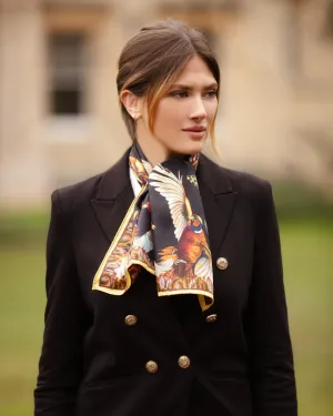 Clare Haggas Narrow Turf War Silk Scarf
