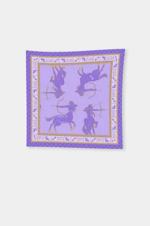 Designer Scarf Zodiac Sign in Light Purple