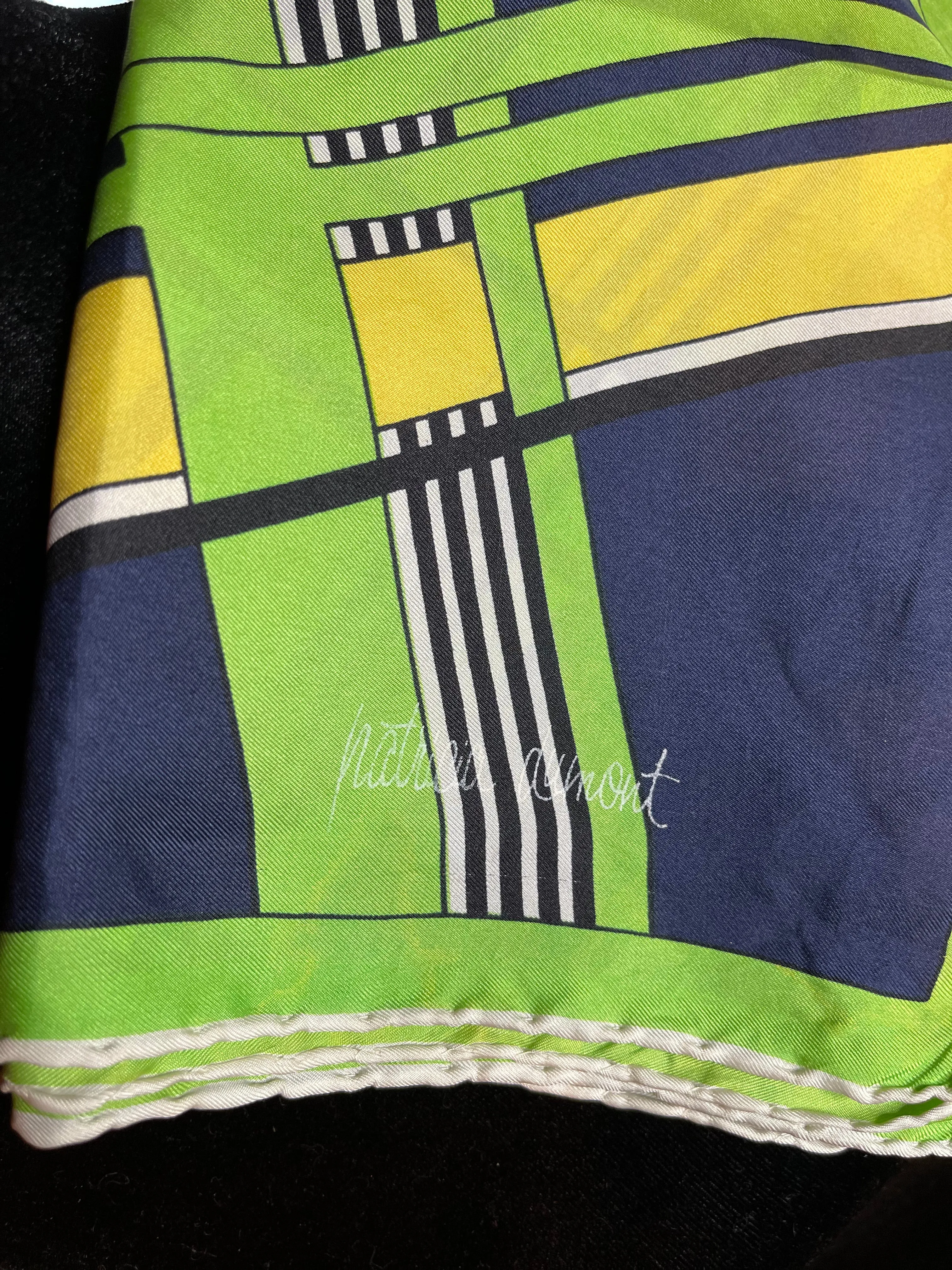 Designer, Vintage Patricia Dumont Silk scarf
