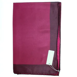 Elie Saab Scarf Cranberry Pink Logo Initials - Extra Large Square Twill Silk Wrap