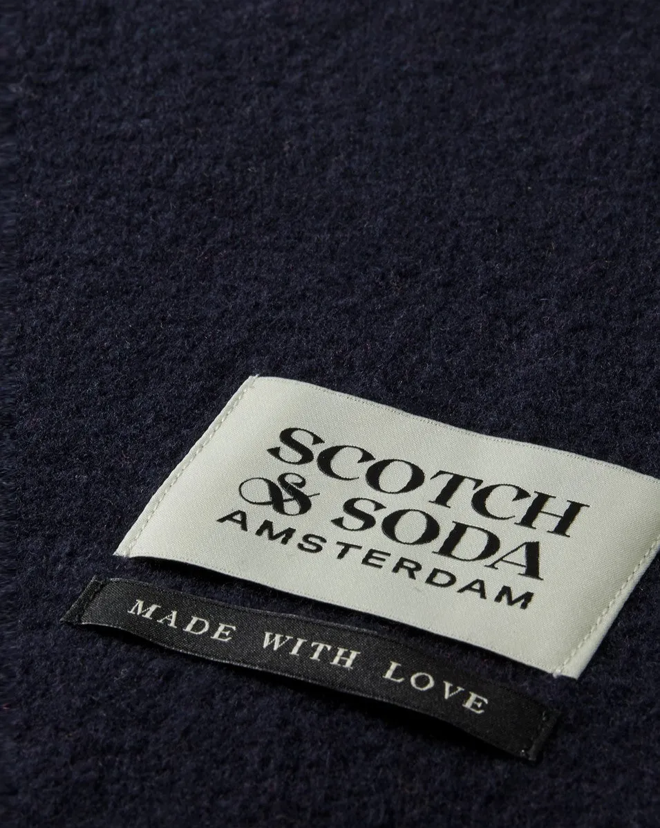 Fringed Wool Scarf (Night)