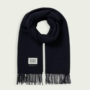 Fringed Wool Scarf (Night)