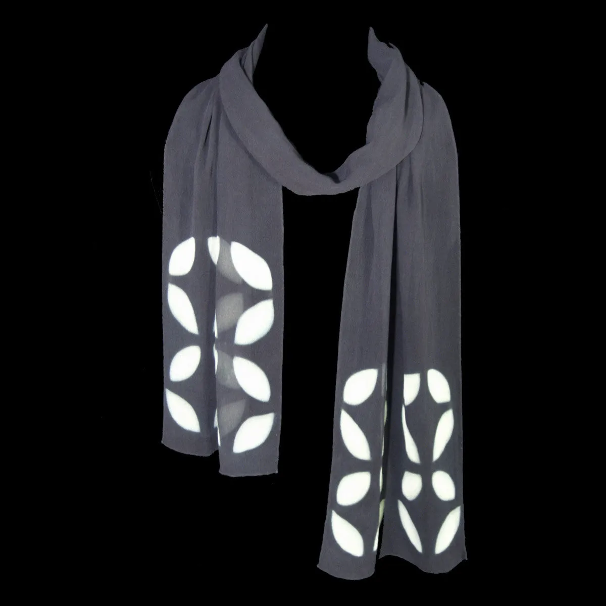 Grey Shibori Scarf