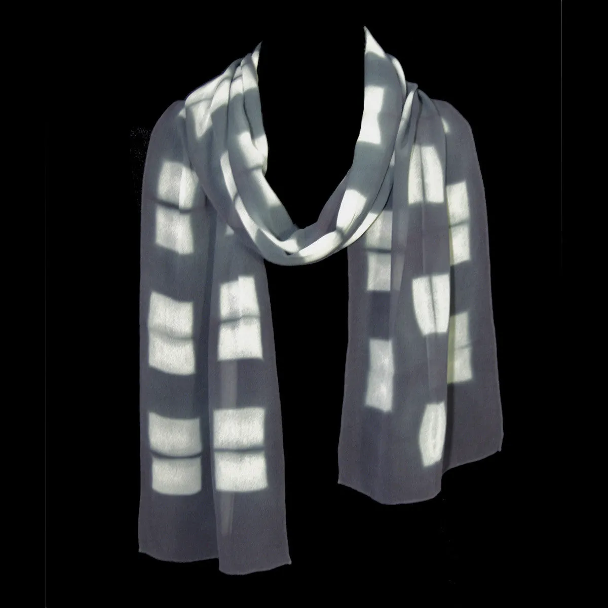 Grey Shibori Scarf