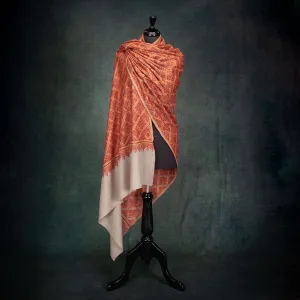 Hand Embroidered Cashmere Pashmina 'The Medicine Buddha'