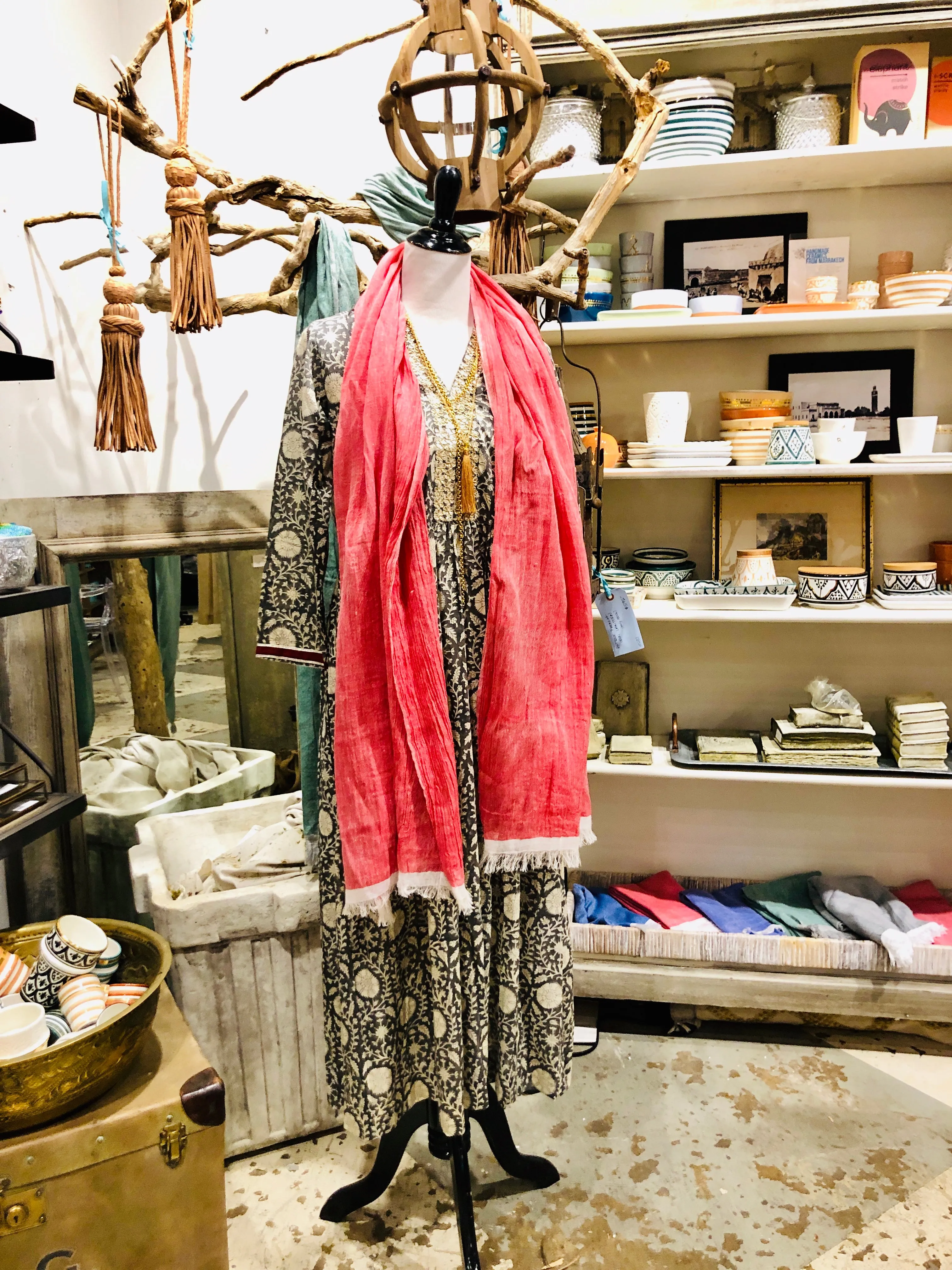 Handwoven Cotton & Linen Scarves from Marrakech