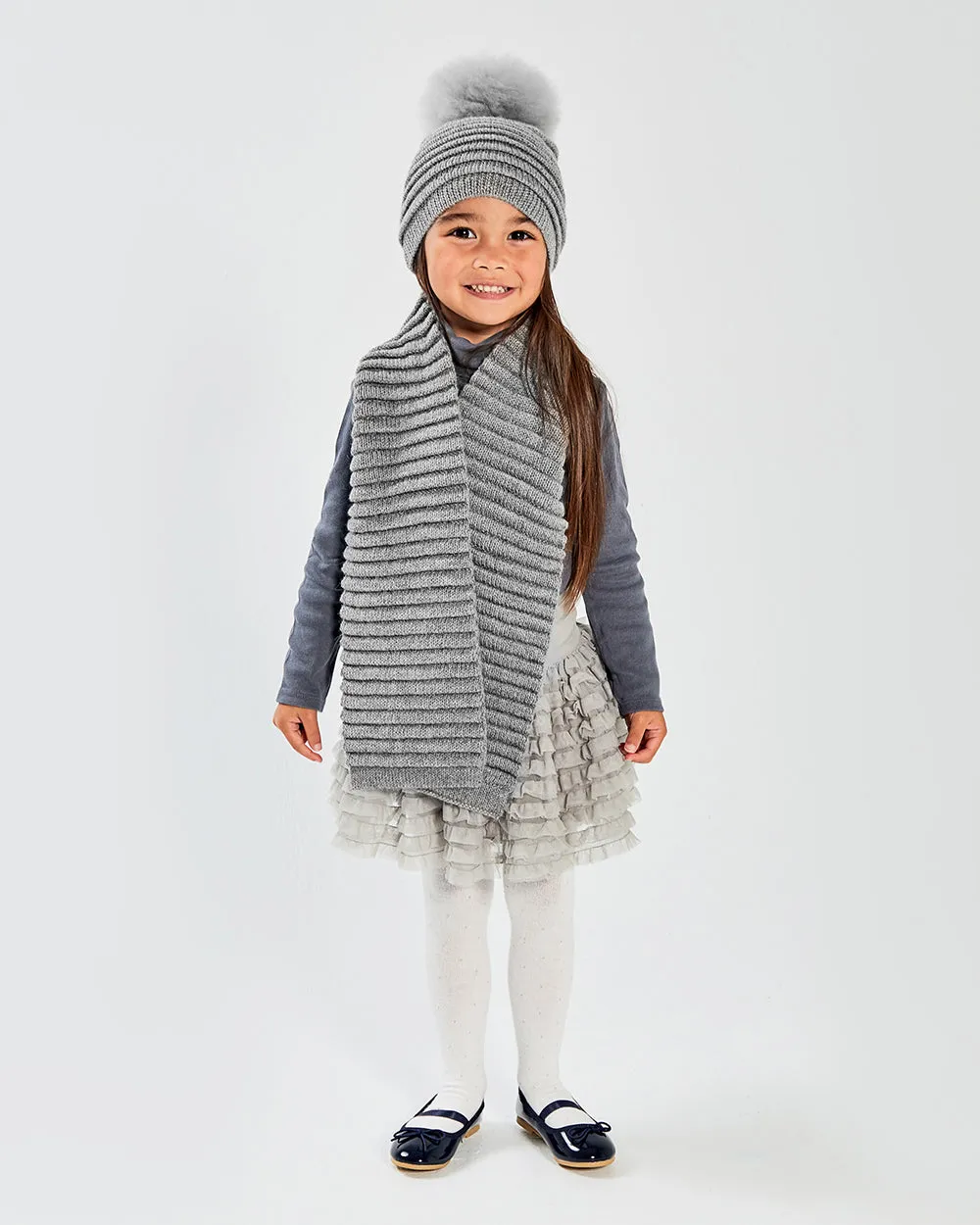 Kids (4-5 Years) Ribbed Scarf