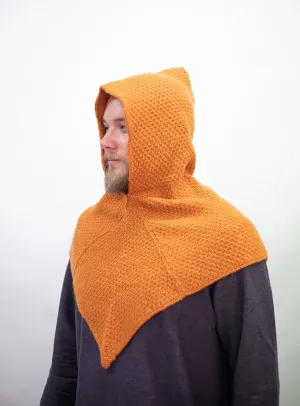 Knitted Wool Cowl Asbjorn Orange